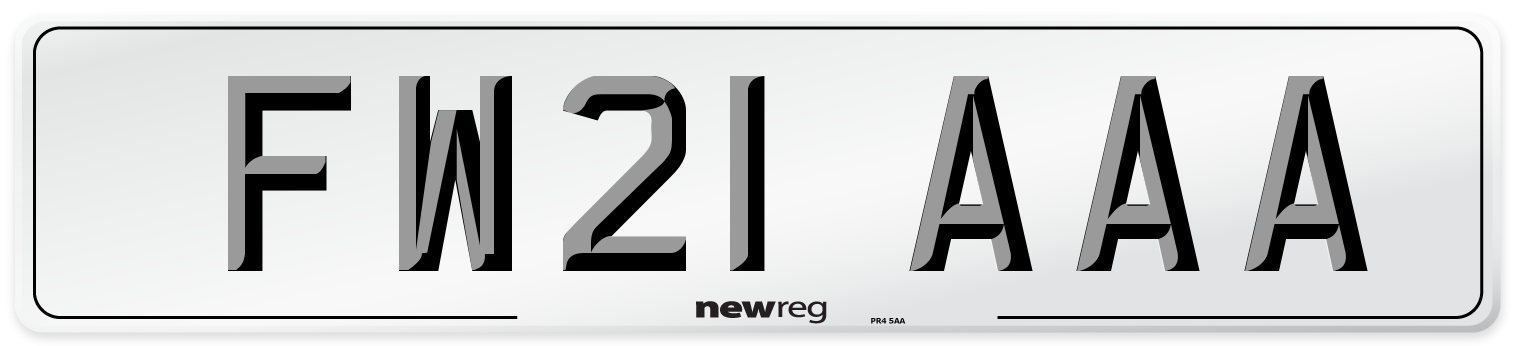 FW21 AAA Number Plate from New Reg